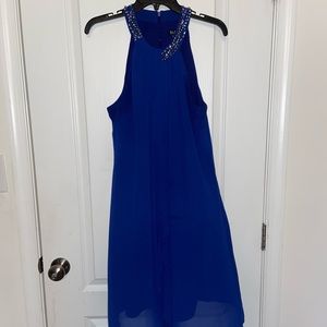Royal Blue Halter Dress